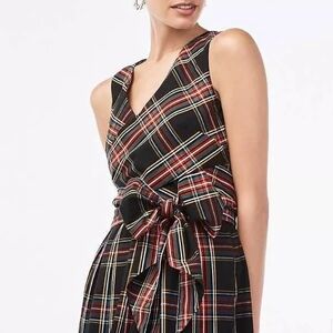 J. Crew Tartan Faux Wrap Dress